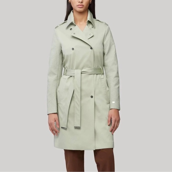 NWT Anthropologie Soia + Kyo “Kya” Trench Coat in Sage Size Large - Picture 1 of 9